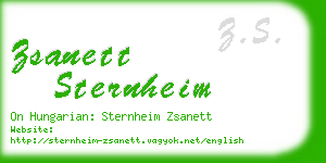 zsanett sternheim business card